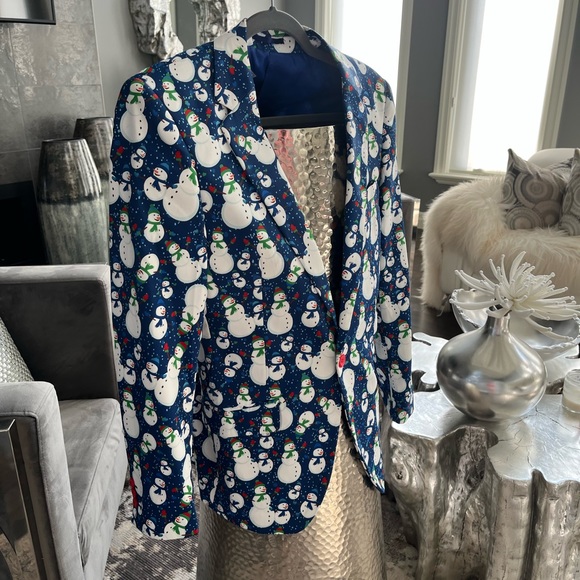 COPY - Mens ugly Christmas blazer holidays size small slim cut best fun festiv… - Picture 12 of 17